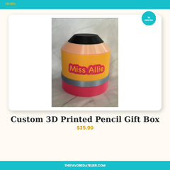 Custom 3D Printed Pencil Gift Box