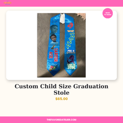 Custom Child Size Graduation Stole