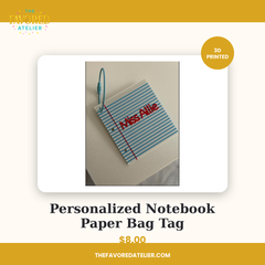 Personalized Notebook Paper Bag Tag