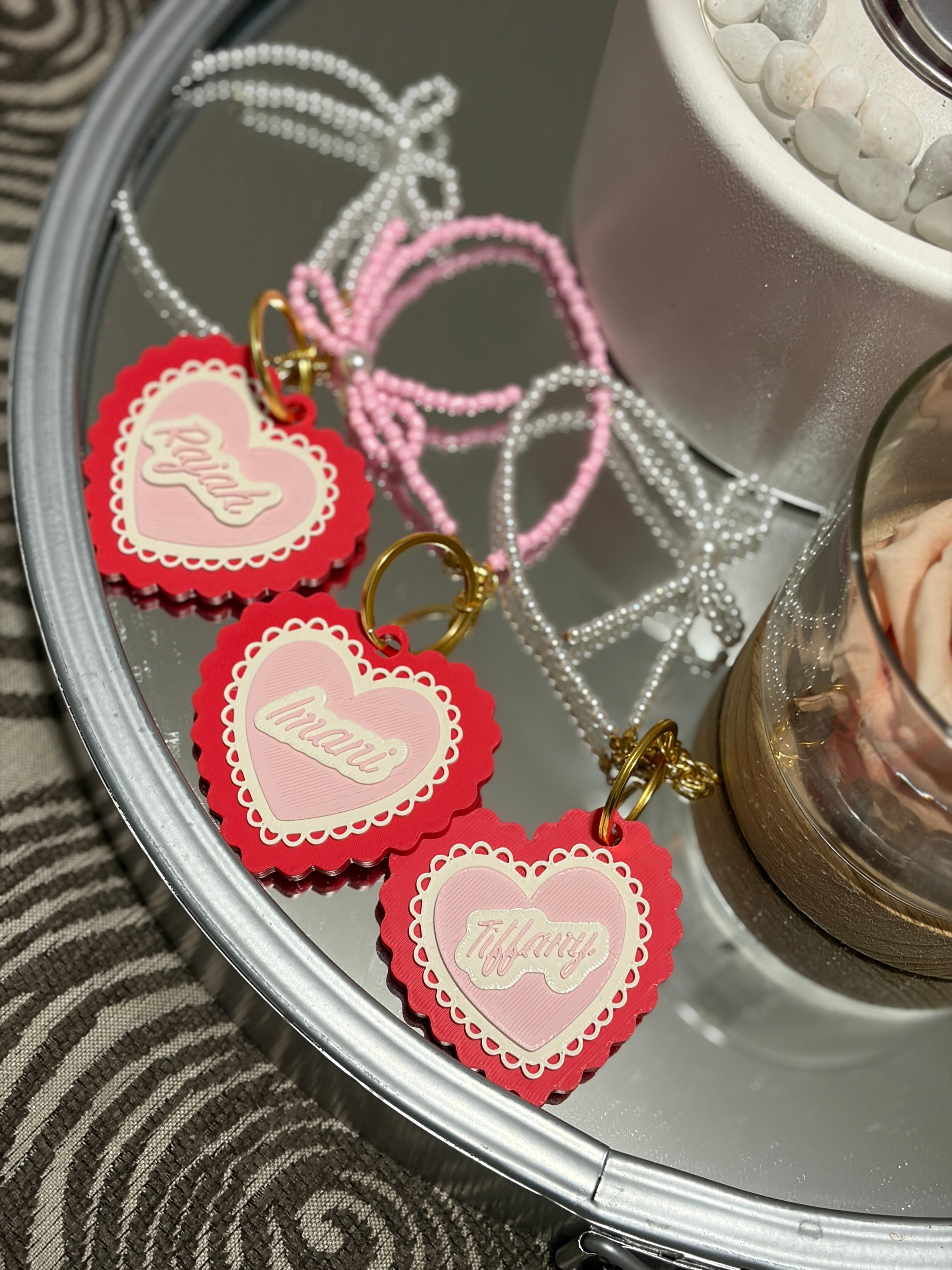 Custom Heart Keychain