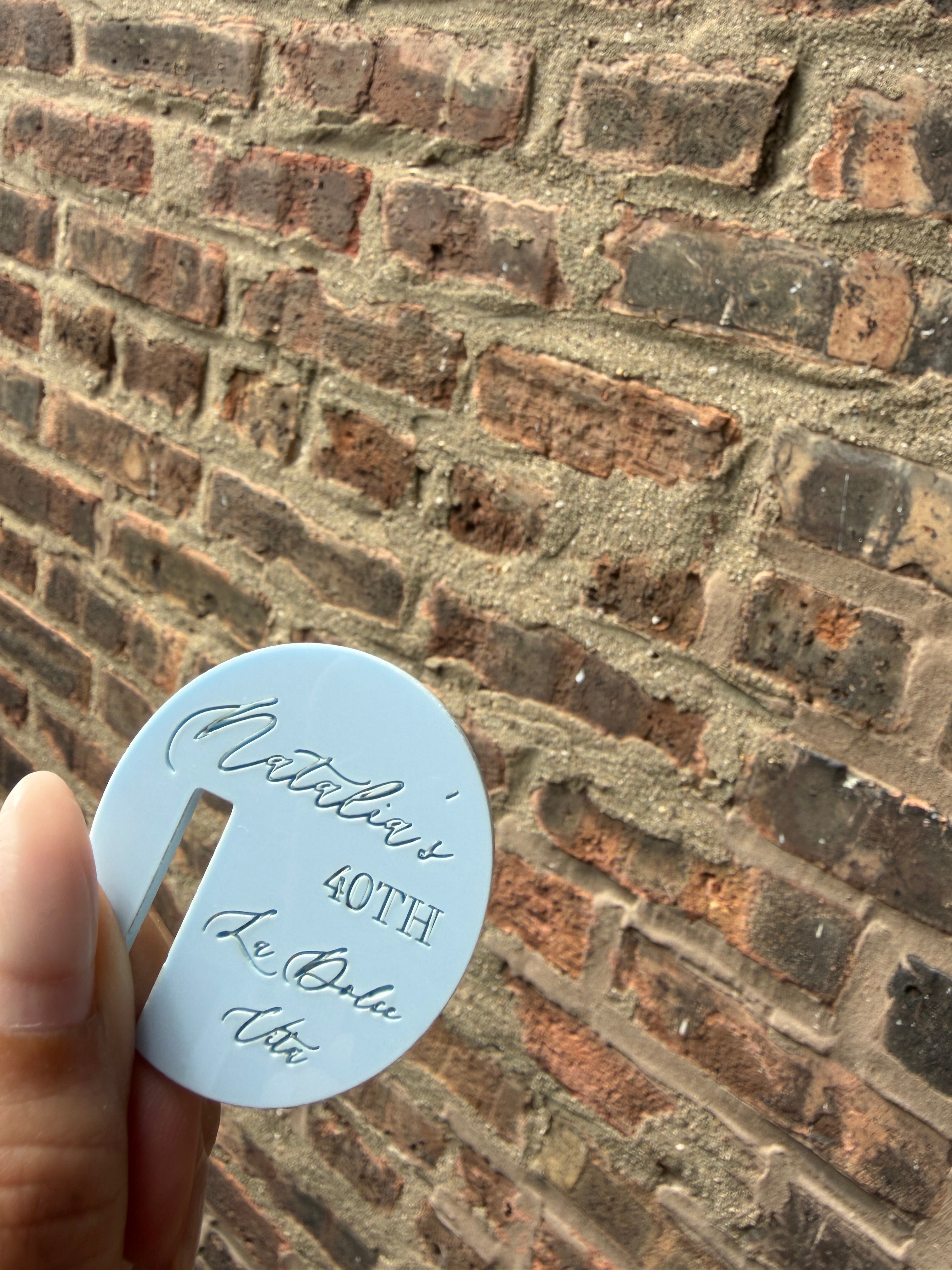 Customized Acrylic Drink Charms — Set of 12