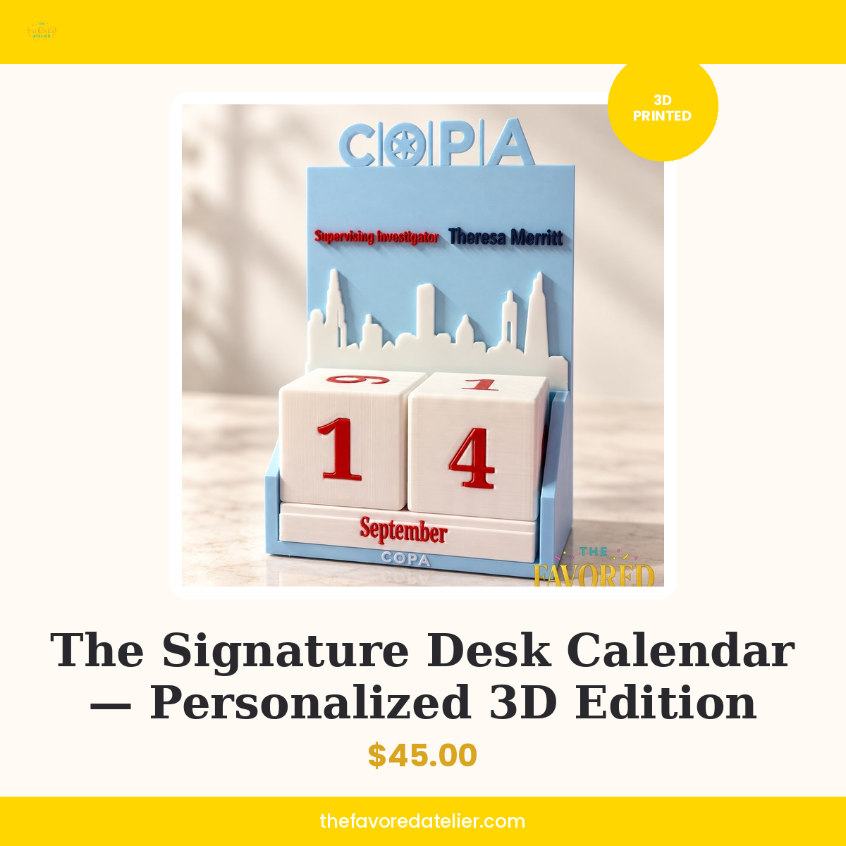 The Signature Desk Calendar — The Favored Atelier listing card