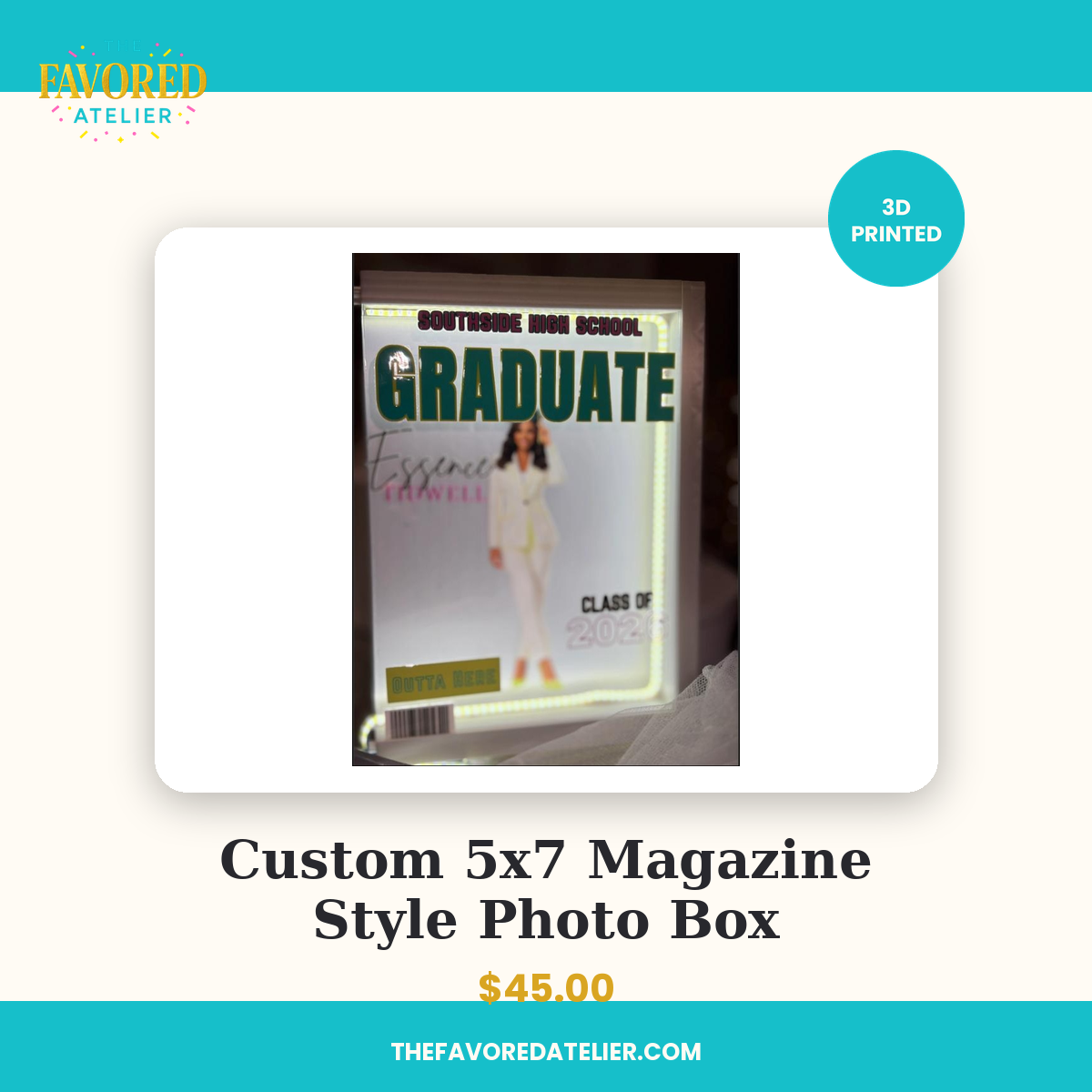 Custom 5x7 Magazine Style Photo Box