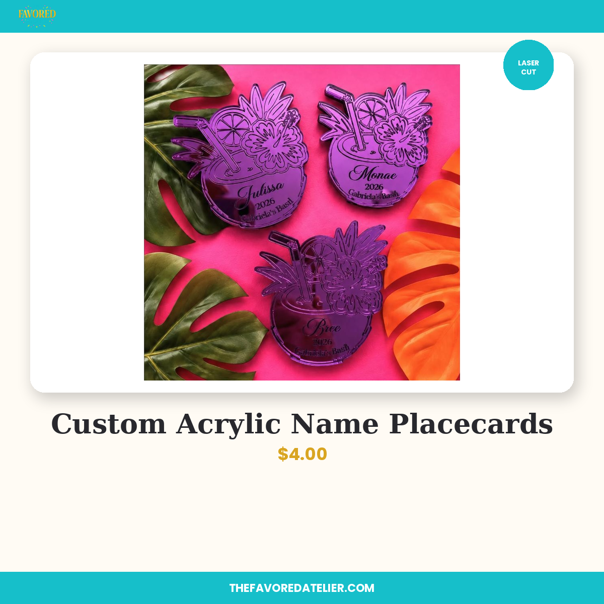 Custom Acrylic Name Placecards