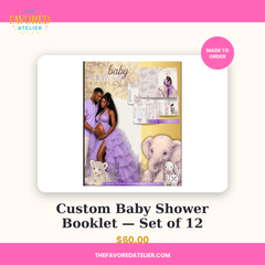 Custom Baby Shower Booklet — Set of 12
