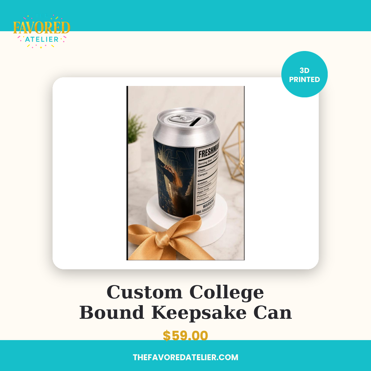 Custom College Bound Keepsake Can