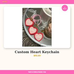 Custom Heart Keychain