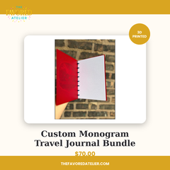 Custom Monogram Travel Journal Bundle