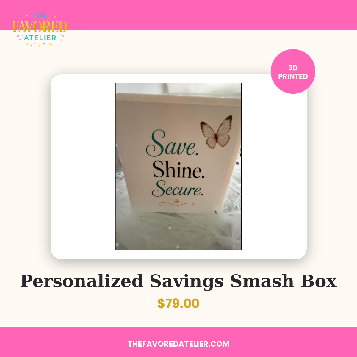 Personalized Savings Smash Box