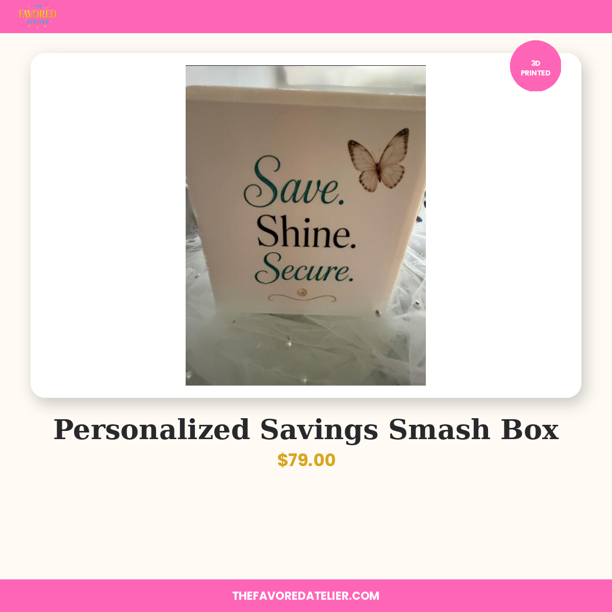 Personalized Savings Smash Box