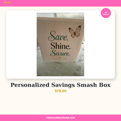 Personalized Savings Smash Box