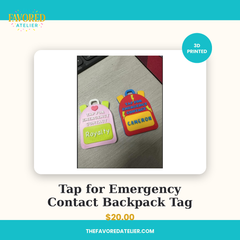 Tap for Emergency Contact Backpack Tag